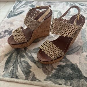 Gently used Tory Burch wedges size 6.5